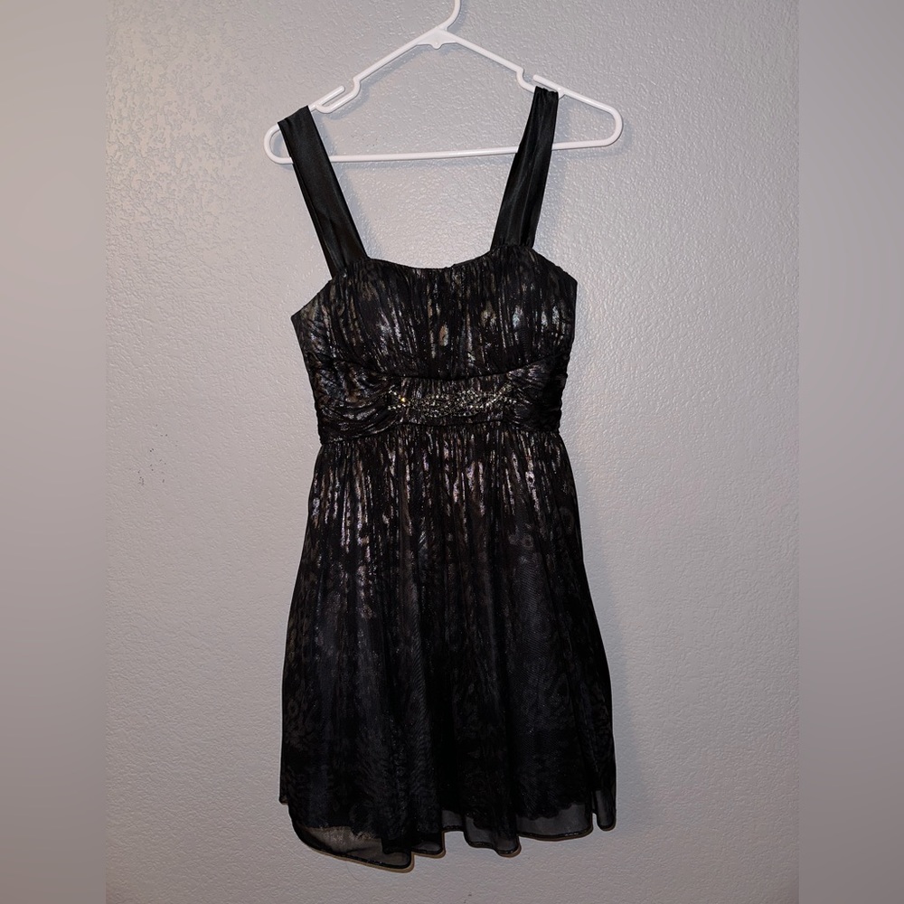Black and Silver Cheetah print dress